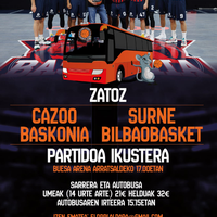Cazoo Baskonia - surne Bilbao Basket (Autobusak)